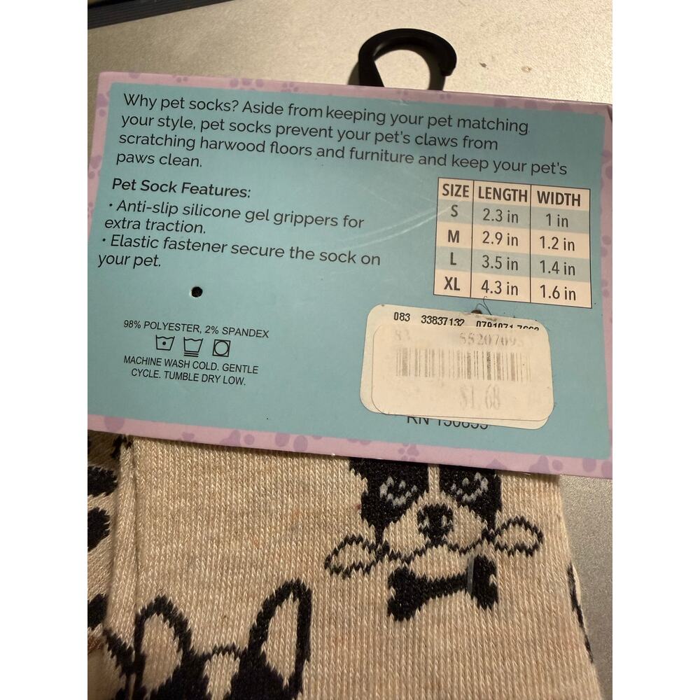 Dog & Owner Matching Human & Dog Sock Set, Boston Terrier, Medium, NWT - Picture 5 of 5